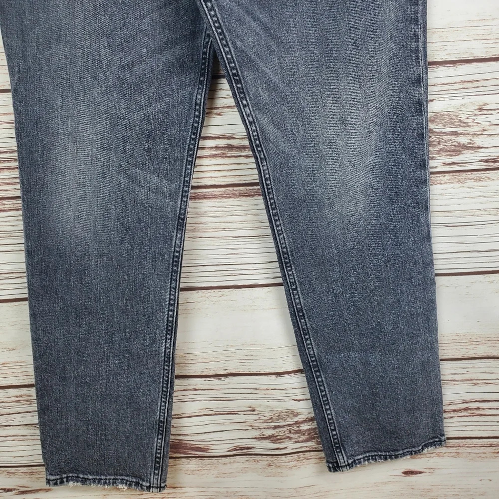 Hudson Womens Size 31x28 Black Holly Straight Leg Distressed Jeans          #238 - Picture 4 of 13